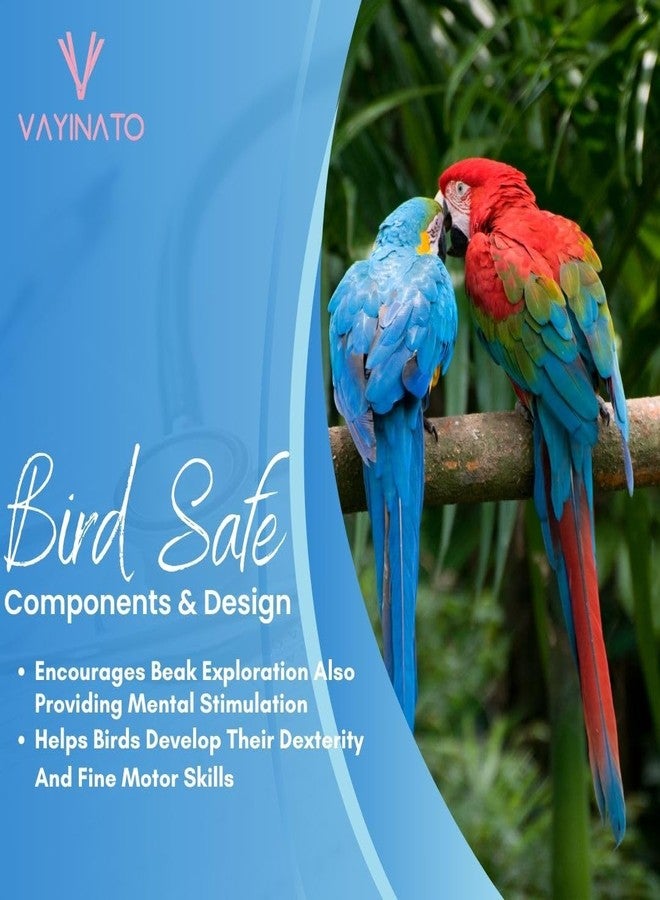 VAYINATO® Interactive Toys for Budgie, Parrot, Cockatiel, Parakeet, Conure, Macaw and Small Birds (Bell Ball, Pack of 3) by Petzlifeworld - Image 5